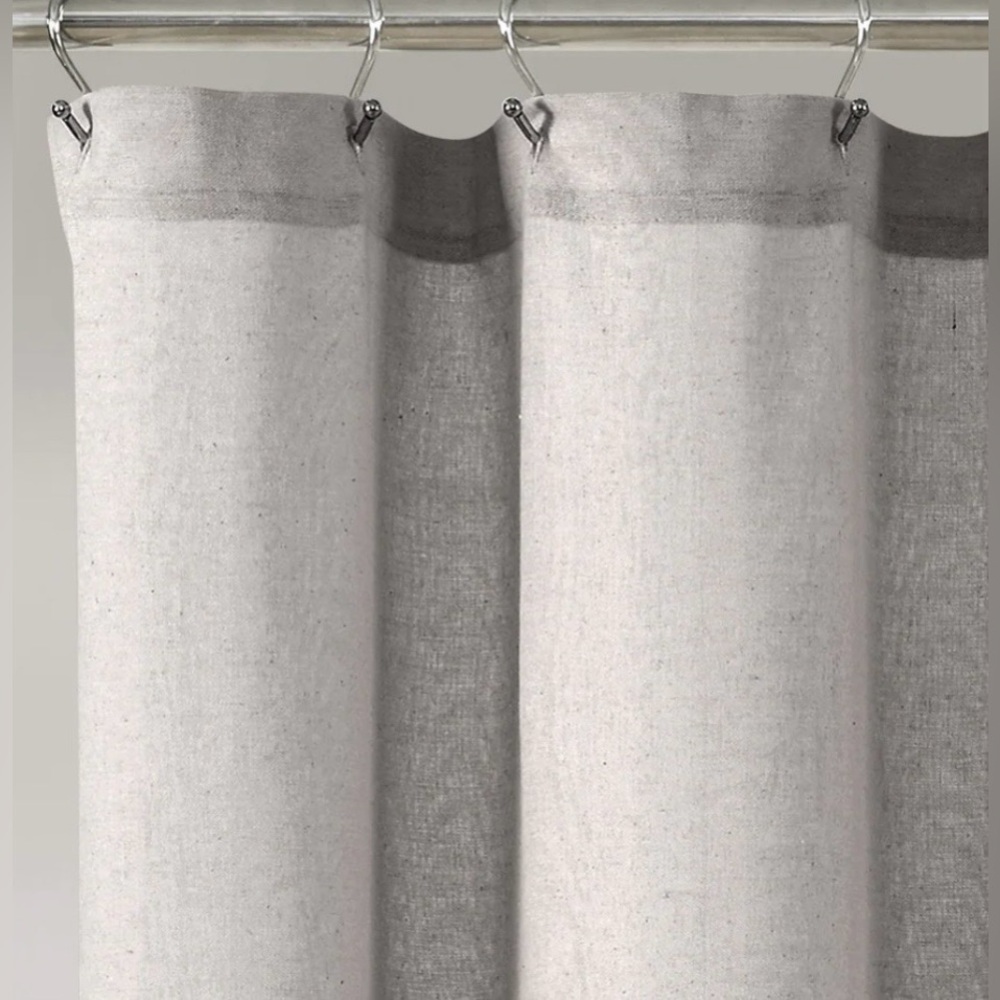 Lush Decor Linen Button Shower Curtain 72" X 72 - Picture 2 of 7